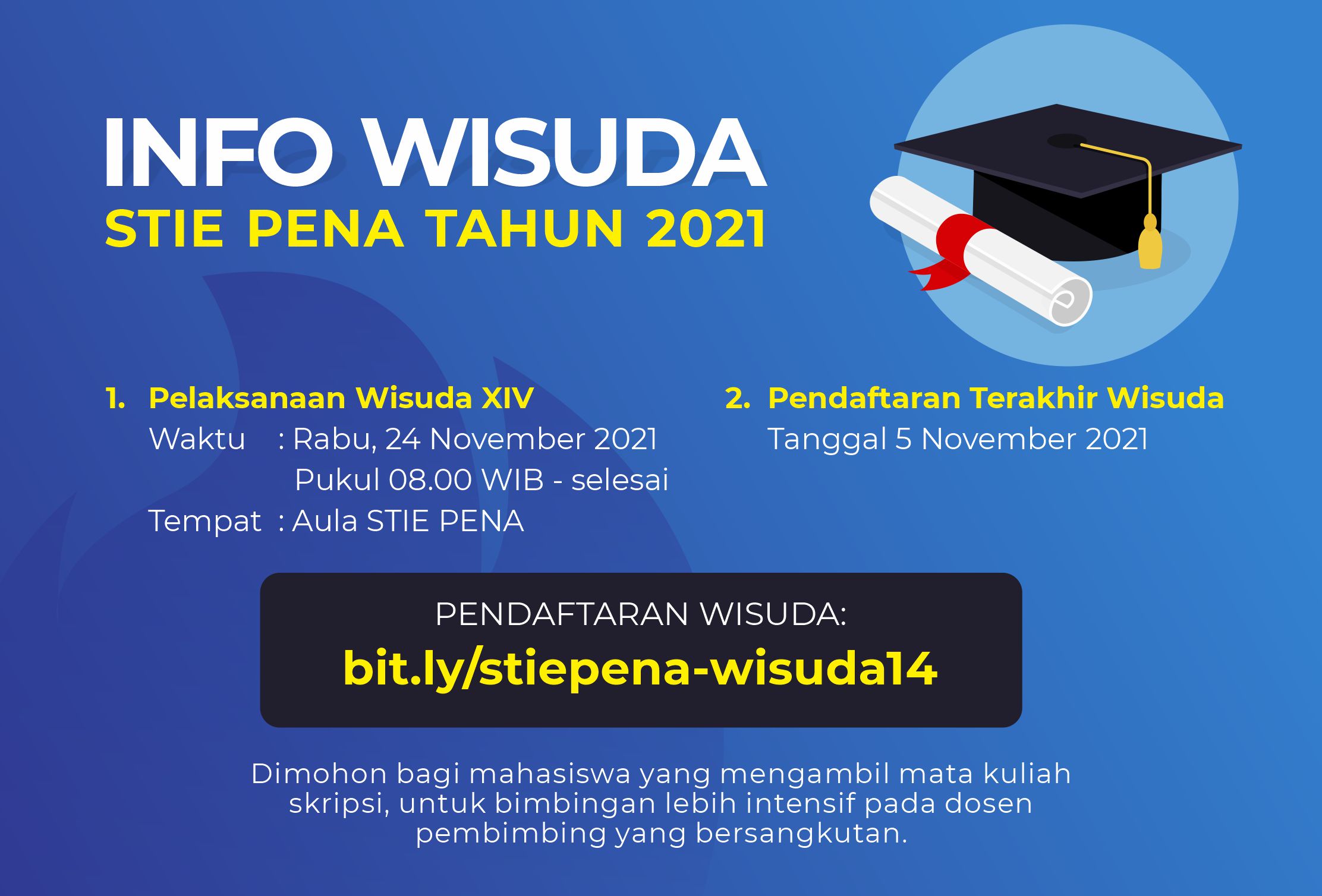 Info Wisuda XIV STIE Pelita Nusantara